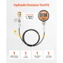 VEVOR digitalt hydraulisk tryktestkoblingssæt, 700 bar trykmåler manometertester med 1 gauge, 1 testkobling, 1 Qui