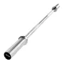 VEVOR 4FT Barbell Bar, Fits 2-Inch Weight Plates, Chrome Plated Barbell Bar with Knurled Grip for Strength Training, Weightlifti