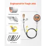 Digital Hydraulic Pressure Test Coupling Kit, 700 Bar Pressure Gauge Manometer Tester with 2 Gauges, 9 Test Couplings, 2 Quick-R