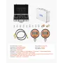 Digital Hydraulic Pressure Test Coupling Kit, 700 Bar Pressure Gauge Manometer Tester with 2 Gauges, 9 Test Couplings, 2 Quick-R