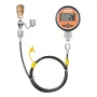 Digital Hydraulic Pressure Test Coupling Kit, 700 Bar Pressure Gauge Manometer Tester with 2 Gauges, 9 Test Couplings, 2 Quick-R