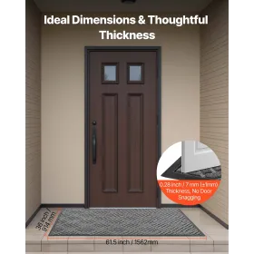 VEVOR Front Door Mat, 1562 x 914 mm Commercial Floor Mat for Indoor and Outdoor, Modern Stylish Carpet with TPE Backing, Heavy D
