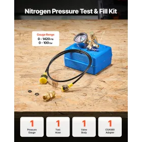 Hydraulisk nitrogenakkumulator ladesæt, 0-100 bar