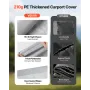 Carport Replacement Canopy, 6 x 4 m Potable Garage Tent Top Tarp with Sidewalls, UV-Resistant & Waterproof, Heavy Duty Car Shelt