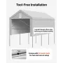 Carport Udskiftning Baldakin, 6 x 4 m Drikkegarage telttop
