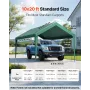 Carport Udskiftning Canopy, 3 x 6 m Drikkegarage telt Top Tarp