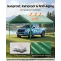 VEVOR Carport Udskiftning Canopy, 3 x 6 m Drikkegarage telt Top Tarp, UV-resistent og vandtæt Car Shelter Tarp, Heavy Duty C