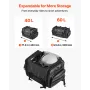 VEVOR Motorcycle Tail Bag, 40-60 L Expandable Motorcycle Rear Seat Bag with Waterproof Rain Cover, Foldable Outdoor Sports Motor