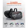VEVOR Motorcycle Saddlebag, 30 L (15 L x 2) Large Capacity Side Saddle Bag with Waterproof Rain Cover and Straps, Compatible wit