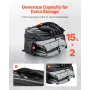 Motorcycle Saddlebag, 30 L (15 L x 2) Large Capacity Side Saddle Bag with Waterproof Rain Cover and Straps, Compatible with Most