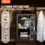 Safe, 2.2 Cubic Feet Home Safe, Steel Security Safe with Fingerprint, Digital Keypad and 2 Keys, Cabinet Safe with Large