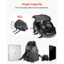 Motorcycle Tail Bag, 10 L Motorcycle Rear Seat Bag with Waterproof Rain Cover, Outdoor Sports Motorbike Luggage Storage Trunk Ra