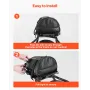 Motorcycle Tail Bag, 10 L Motorcycle Rear Seat Bag with Waterproof Rain Cover, Outdoor Sports Motorbike Luggage Storage Trunk Ra