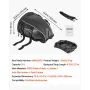 VEVOR Motorcycle Tail Bag, 10 L Motorcycle Rear Seat Bag with Waterproof Rain Cover, Outdoor Sports Motorbike Luggage Storage Tr