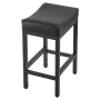 Bar Stool Set of 2, PU Leather Counter Height Stools, 62cm Barstool with Saddle-Seat and Metal Legs, Easy Assembly Backless Bar 