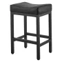 VEVOR barstol sæt med 2, PU-læder taburetter i modhøjde, 62 cm barstol med saddelsæde og metalben, lette monterede bagsider