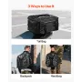 VEVOR Motorcycle Tail Bag, 22-34 L Expandable Motorcycle Rear Seat Bag with Waterproof Rain Cover, Outdoor Sports Motorbike Lugg
