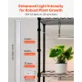 Plant Shelf with Grow Light, 4-Tier Indoor Plant Stand, 150 cm Tall Plants Display Rack with Wheels, 90W 3-Color Full Spectrum G