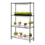 VEVOR Plantehylde med Grow Light, 4-trins indendørs plantestativ, 150 cm høje planter udstillingsstativ med hjul, 90W 3-farve