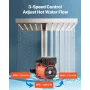 Hot Water Recirculating Pump, 38 LPM, Instant Circulation Circulator Pump System, 3-Speed Control, 100W, AC 220-240V, G3/4 in to