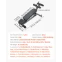 Sit Up Bench, Decline Ab Bench with Reverse Crunch Handle, with 4 Adjustable Height Settings, Heavy Duty Steel, 453 Kg Capacity,
