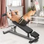 Sit Up Bench, Decline Ab Bench with Reverse Crunch Handle, with 4 Adjustable Height Settings, Heavy Duty Steel, 453 Kg Capacity,