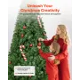 VEVOR Christmas Tree, 2.2m Artificial Xmas Tree, Full Holiday Decor Trees with 1346 Branch Tips & Sturdy Metal Base for Home Par