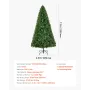 VEVOR Christmas Tree, 2.2m Artificial Xmas Tree, Full Holiday Decor Trees with 1346 Branch Tips & Sturdy Metal Base for Home Par