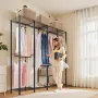 VEVOR Clothing Garment Rack, Heavy Duty Closet Wardrobe, Adjustable Tiers Clothes Racks with Steel Frame, 499 kg Load Capacity C