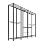 Clothing Garment Rack, Heavy Duty Closet Wardrobe, Adjustable Tiers Clothes Racks with Steel Frame, 499 kg Load Capacity Clothes