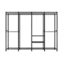 Clothing Garment Rack, Heavy Duty Closet Wardrobe, Adjustable Tiers Clothes Racks with Steel Frame, 499 kg Load Capacity Clothes