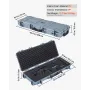 Hard Rifle Case, Lockable Rifle Case with Pre-cut Foams, 1066 mm Movable Gun Storage with Wheels, IP67 Waterproof & Dustproof Pi