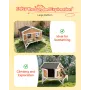 VEVOR Insulated Cat House, All-Around Foam Insulation Elevated Cat Shelter, Wooden Feral Kitty Shelter with Large Platform, Wate