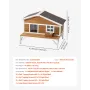 Insulated Cat House, All-Around Foam Insulation Elevated Cat Shelter, Wooden Feral Kitty Shelter with Large Platform, Waterproof