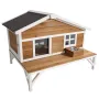Insulated Cat House, All-Around Foam Insulation Elevated Cat Shelter, Wooden Feral Kitty Shelter with Large Platform, Waterproof