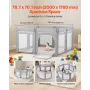 VEVOR Baby Playpen, 2000 x 1780mm Extra Large Toddlers Playpen, Foldable Baby Fence Play Yard with Zippered Door & Soft Breathab
