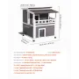 VEVOR Insulated Cat House, 2-Story Wooden Cat Shelter, Foam Insulation, Feral Kitty Shelter with Balcony, Waterproof Cats Condos