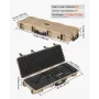 Hard Rifle Case, Lockable Rifle Case with Pre-cut Foams, 1016 mm Gun Storage with Wheels, IP67 Waterproof & Dustproof Movable La