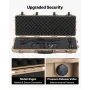 Hard Rifle Case, Lockable Rifle Case with Pre-cut Foams, 1016 mm Gun Storage with Wheels, IP67 Waterproof & Dustproof Movable La