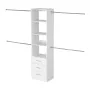 VEVOR Closet System with 3 Drawers, Adjustable Height Wooden Closet Organizers, Modern Walk-in Wardrobe Organization with 4 Retr