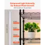Plantehylde med Grow Light, 6-trins indendørs plantestativ, 180
