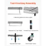 Plant Shelf with Grow Light, 6-Tier Indoor Plant Stand, 180cm Tall Plants Display Rack with Wheels & 4/9/14H Timer, 150W 3-Color