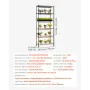 VEVOR Plantehylde med Grow Light, 6-trins indendørs plantestativ, 180 cm høj Plante Display Reol med hjul og 4/9/14H timer,