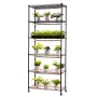 Plantehylde med Grow Light, 6-trins indendørs plantestativ, 180
