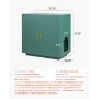 Cat Litter Box Enclosure, 80 cm Hidden Litter Box Cabinet, Wooden Indoor Cat Washroom with Ventilated Holes, Double-Door Kitty P