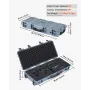 Hard Rifle Case, Lockable Rifle Case with 4 Layers Pre-cut Foams, 914 mm Gun Storage with Wheels, IP67 Waterproof & Dustproof Pi