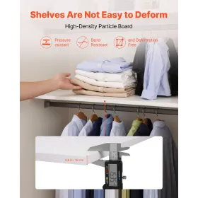 VEVOR Melamine Shelves, 2 Piece, Wooden Cabinet Shelves Cut to Size for Closet System, Replacement Cabinet Shelf, Versatile Use 