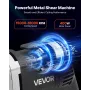 VEVOR Electric Metal Shear, 4.0-Amp Corded Sheet Metal Cutter with 360-Degree Swivel Head, Variable Speed, Continuous Cutting, C