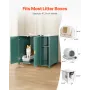 Cat Litter Robot Enclosure, 105 cm Self Cleaning Litter Box Cabinet, with Drawer & Detachable Divider, Automatic Litterbox Enclo