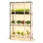VEVOR Indoor Greenhouse with Grow Light, 150cm Tall 4-Tier Plant Stand with Clear Cover, Timer & Hygrometer, 180W Full Spectrum 
